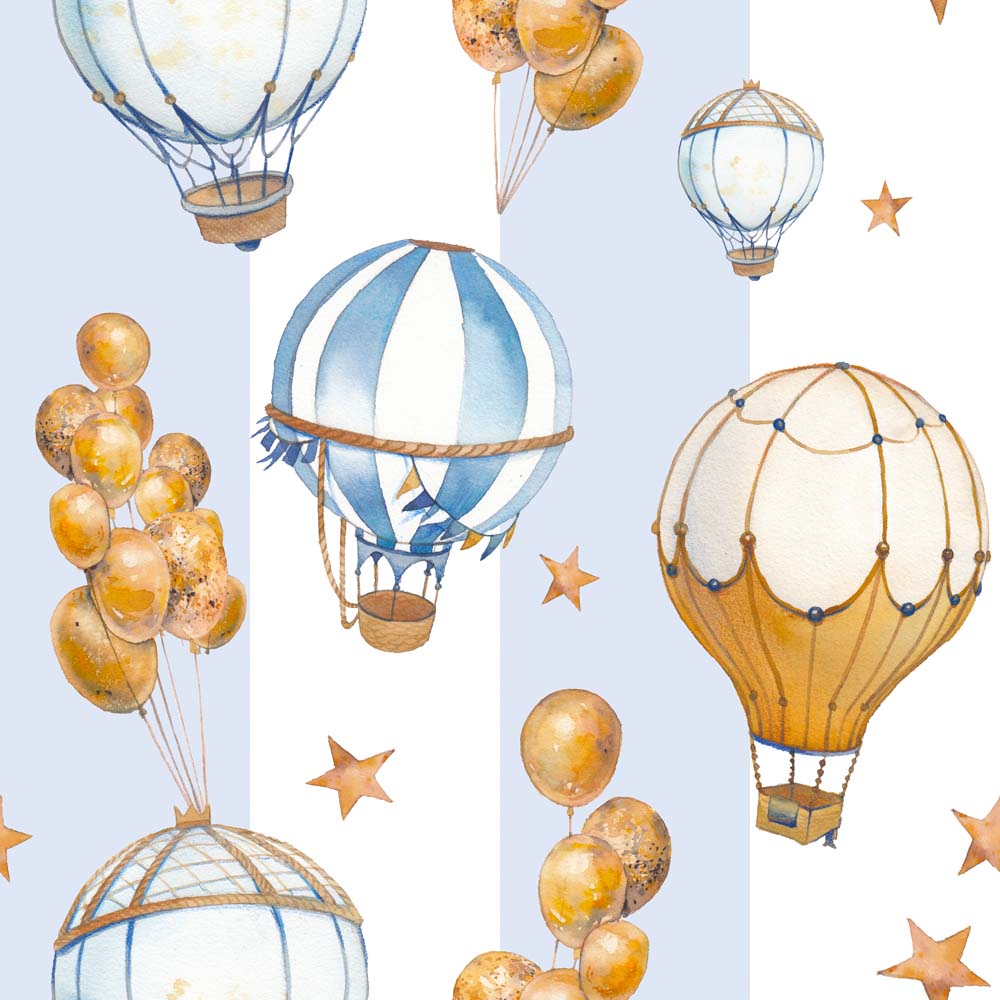 Kids Wall Murals Hot Air Balloons Aircraft Wallpaper