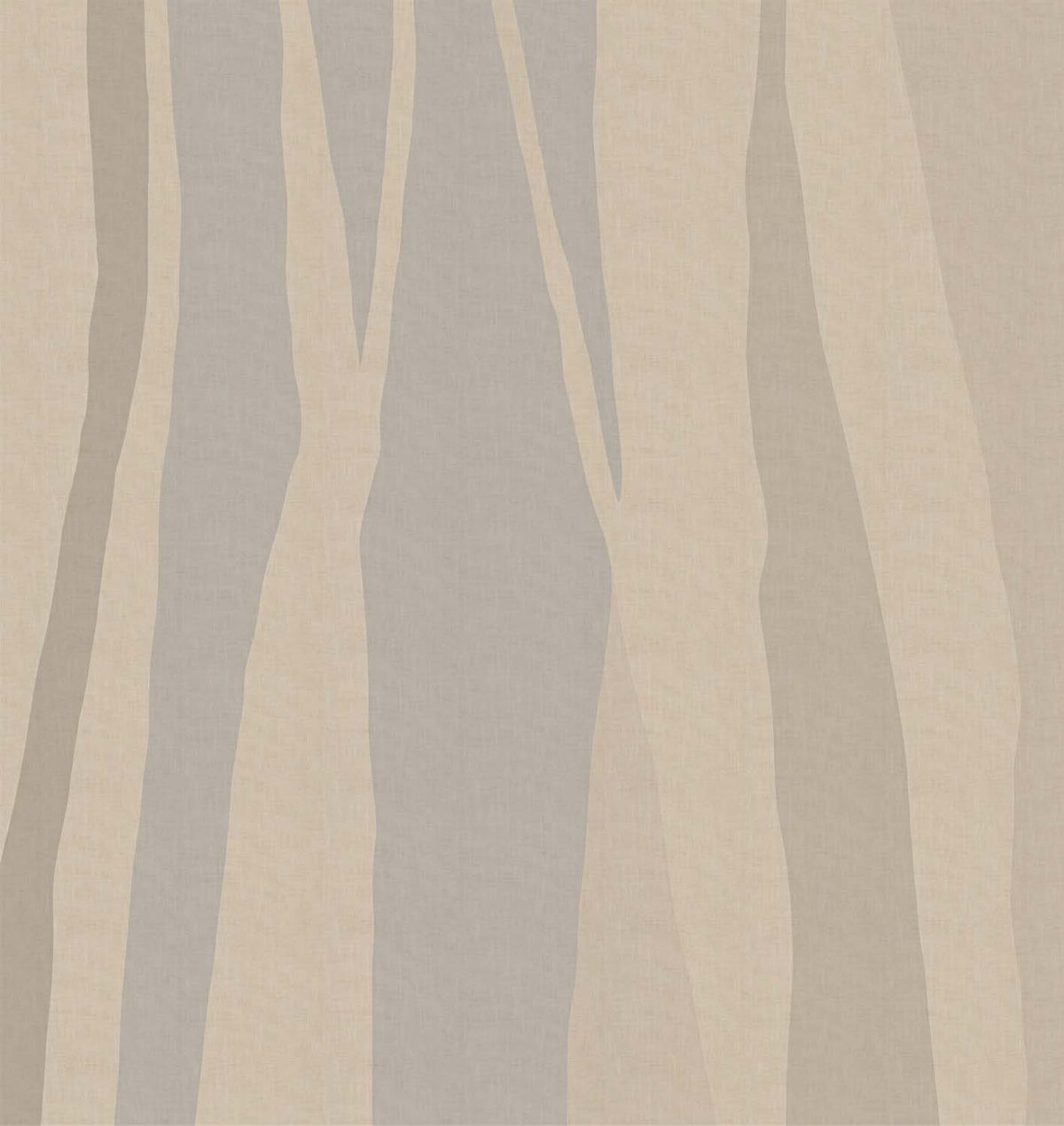 Tapete Sanfte abstrakte Streifen – Organische Wellen in Beige und Graublau, Wandbild