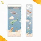 Kids' Growth Chart Peel and Stick Airplane Wall Decals for Rooms and Nursery