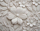 3D Carved Flower Design Wallpaper