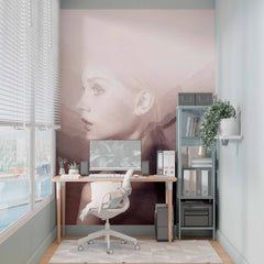 Custom Nature Silhouette Double Exposure Wall Mural Abstaract Wall Art