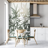 Minimalist Bamboo Leaves Wall Mural Wallpaper