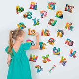 Animal Alphabet Wall Decals Educational ABC Wall Stickers for Kids