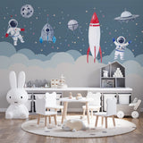 Kids Wall Murals Space Rocket Planets Astronaut Wallpaper for Kids