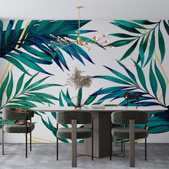 Custom Tropical Escape Wallpaper Mural Modern Design with Botanical Touches