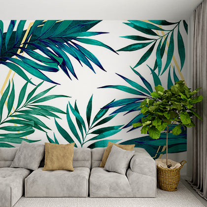 Tropical Escape Wallpaper Mural Modern Design with Botanical Touches