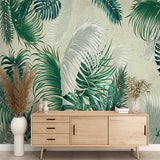 Watercolor Botanical Print Wall Mural: Delicate Nature Modern Wallpaper