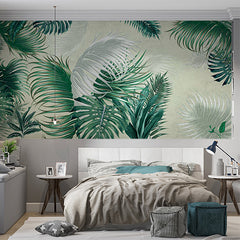 Custom Watercolor Botanical Print Wall Mural: Delicate Nature Modern Wallpaper