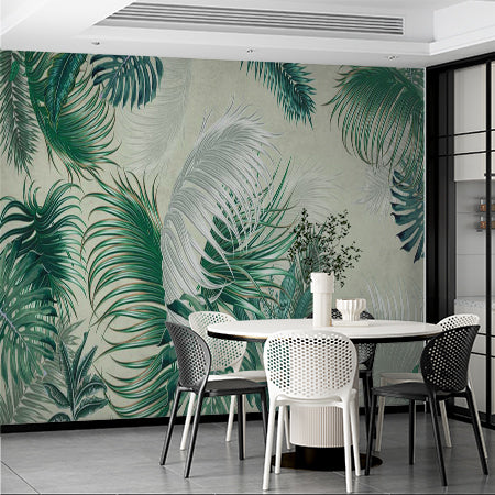 Watercolor Botanical Print Wall Mural: Delicate Nature Modern Wallpaper