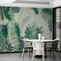 Custom Watercolor Botanical Print Wall Mural: Delicate Nature Modern Wallpaper