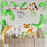 Jungle Animal Wall Decals for Kids Baby Girl Boy Room