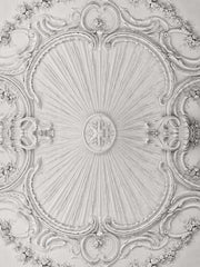 Custom Elegant White Baroque Ceiling Design Wall Mural Wallpaper - Detailed Classic Architecture