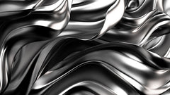 Custom Abstract Wall Mural Metallic Abstract Wavy Liquid Background Wallpaper