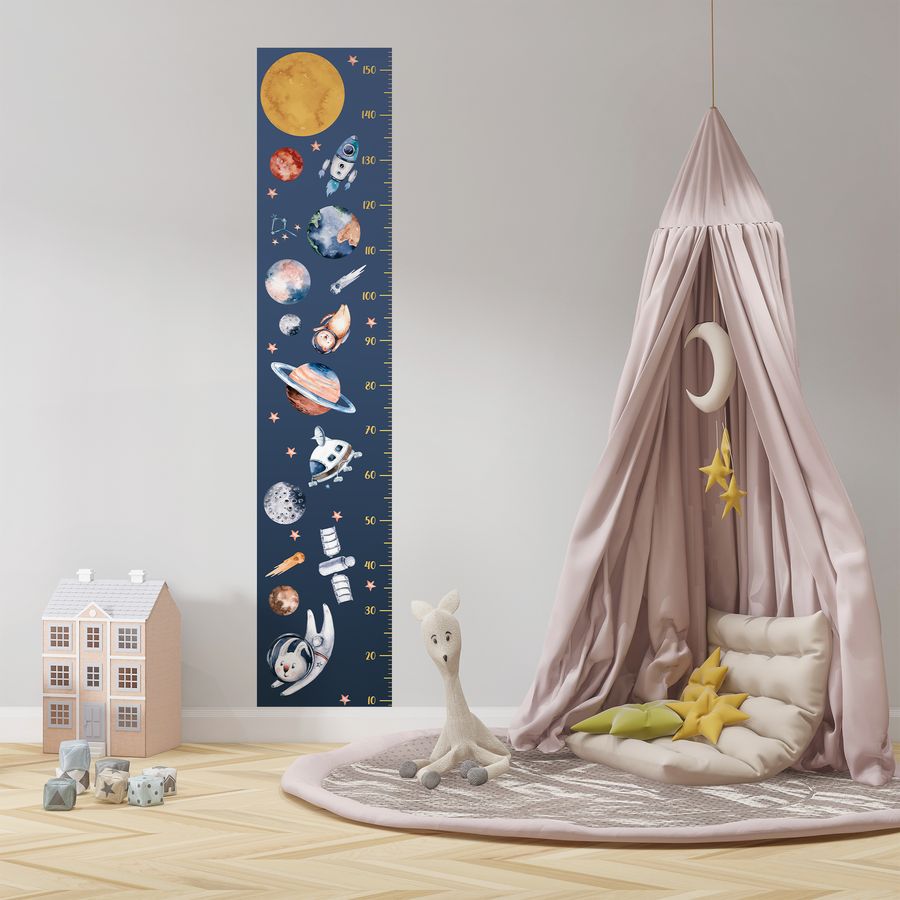 Kids' Growth Chart Peel and Stick Solar System Wall Decals