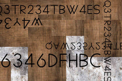 Custom Wooden Alphabet and Number Cryptography Collage Wall Mural