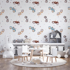 Custom Kids Wall Mural Vintage Cars Wallpaper for Kids