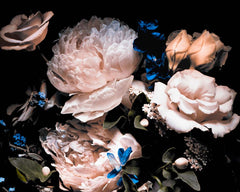 Custom Dark Floral Wallpaper Roses Peonies Wall Mural Moody Decor