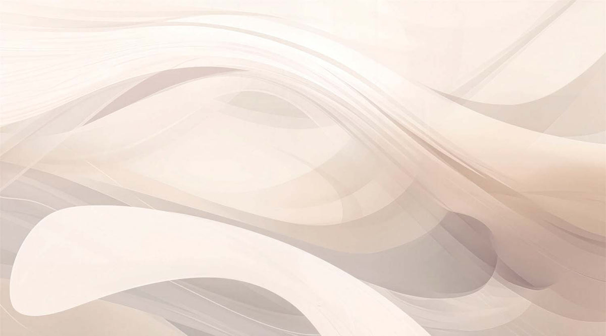 Zachte golven behang – blush en beige abstracte vloeiing fotobehang