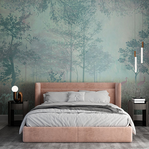 Calming Forest Landscape Fresco Wall Mural Nature Scene Wallpaper