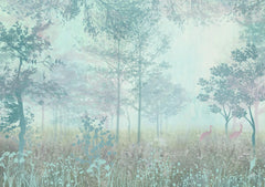 Custom Calming Forest Landscape Fresco Wall Mural Nature Scene Wallpaper