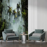 Tropical Misty Jungle Landscape Wall Mural Wallpaper