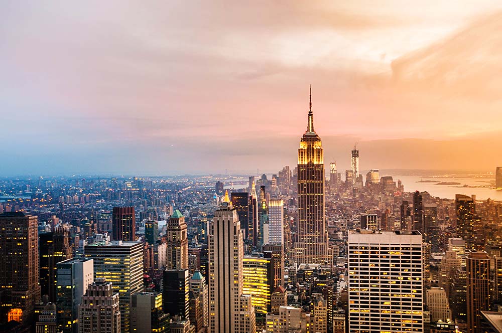 Tapeta na ścianę Empire State Building z widokiem na panoramę miasta