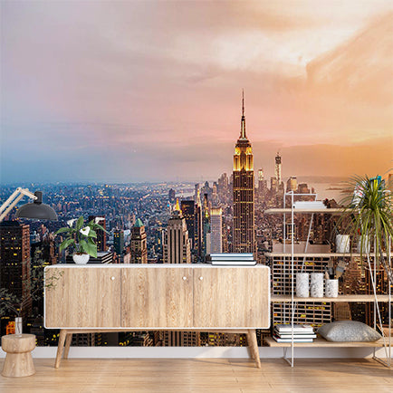 Empire State Building Aerial View Cityscape Wall Mural Wallpaper