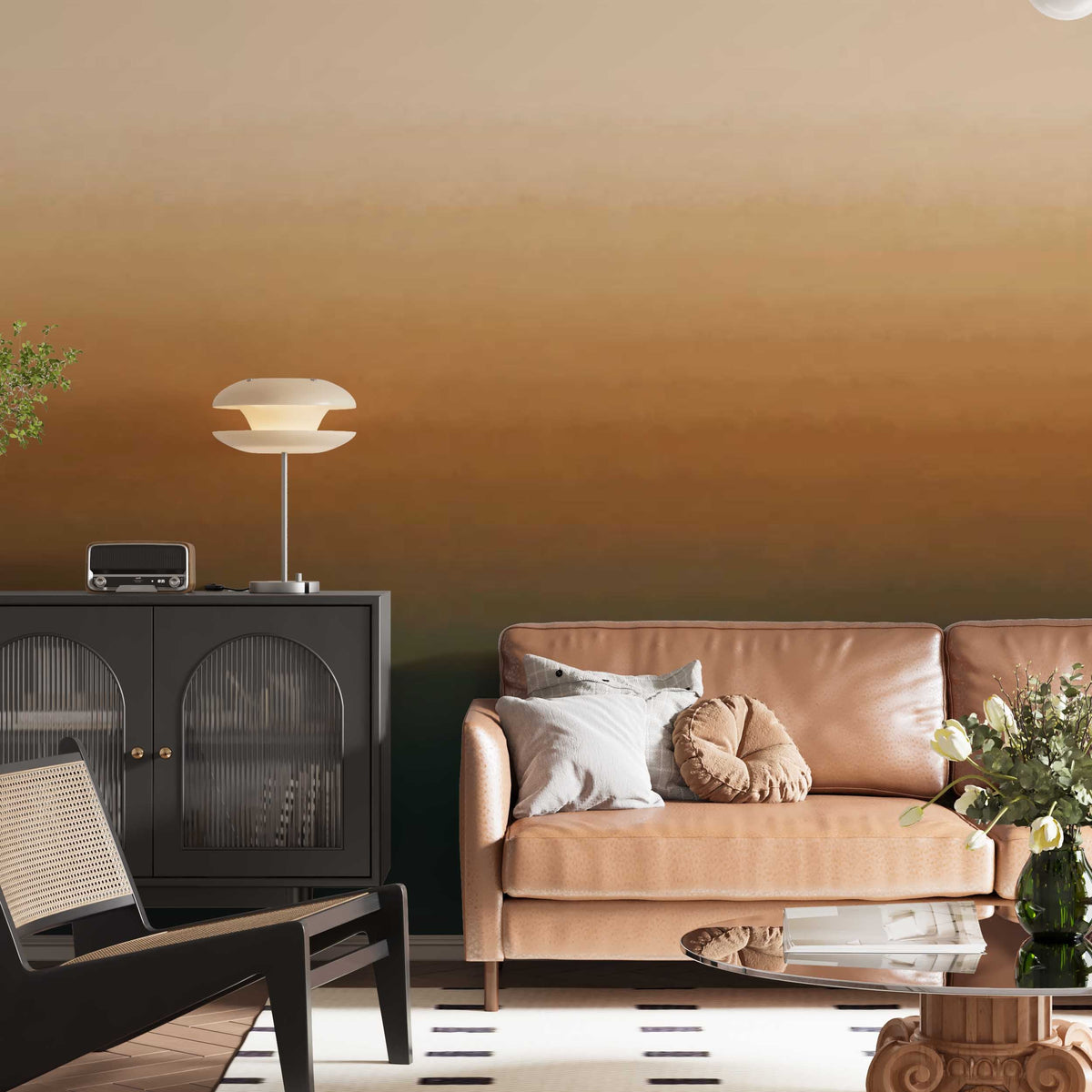 Custom Abstract Wall Mural Brown Beige Gradient Wallpaper