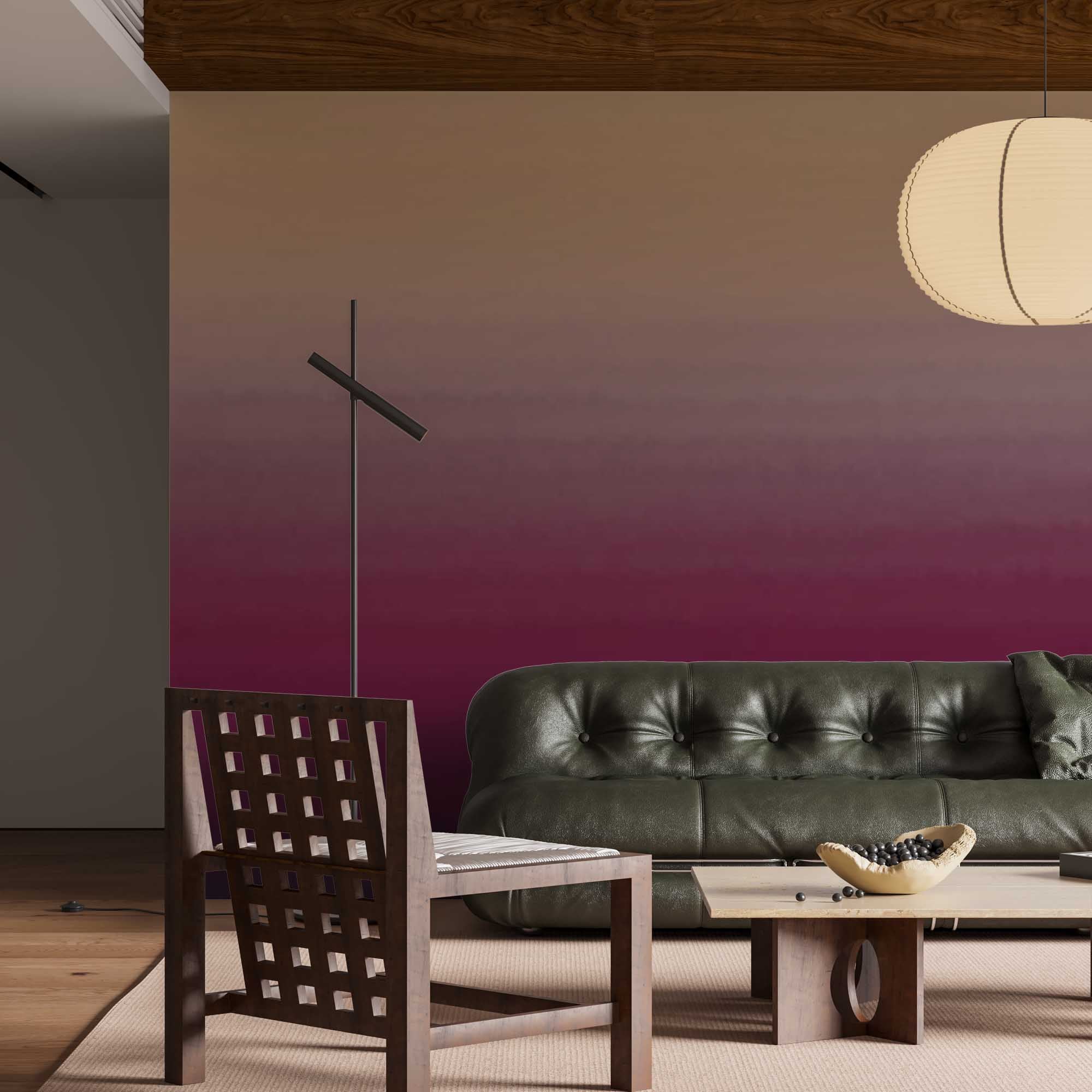 Abstract Wall Mural Horizon Brown Wine Gradient Wallpaper