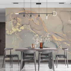 Custom Beige Marble Wall Mural Art Stone Texture Abstract Wallpaper