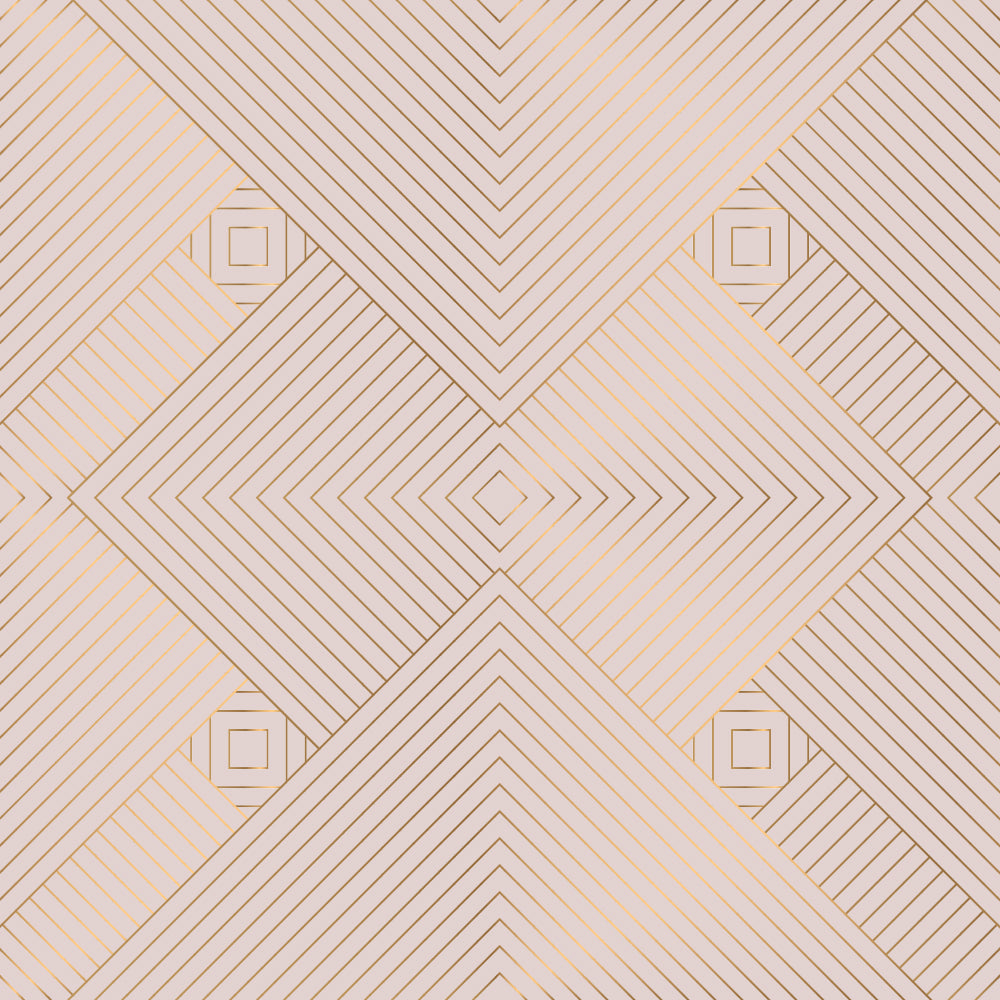 Modern Geometric Chevron Pattern Wallpaper in Soft Peach