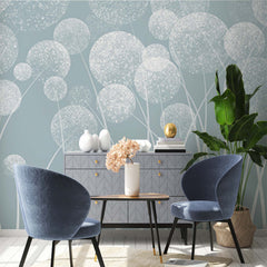 Custom Tranquil Dandelion Seed Wallpaper Mural Easy to Install, High-Quality Print