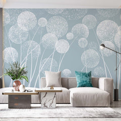 Custom Tranquil Dandelion Seed Wallpaper Mural Easy to Install, High-Quality Print