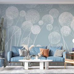 Custom Tranquil Dandelion Seed Wallpaper Mural Easy to Install, High-Quality Print