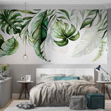 Botanical Wallpaper Monstera Leaf Exotic Plant Motifs Tropical Wall Mural