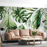 Botanical Wallpaper Monstera Leaf Exotic Plant Motifs Tropical Wall Mural