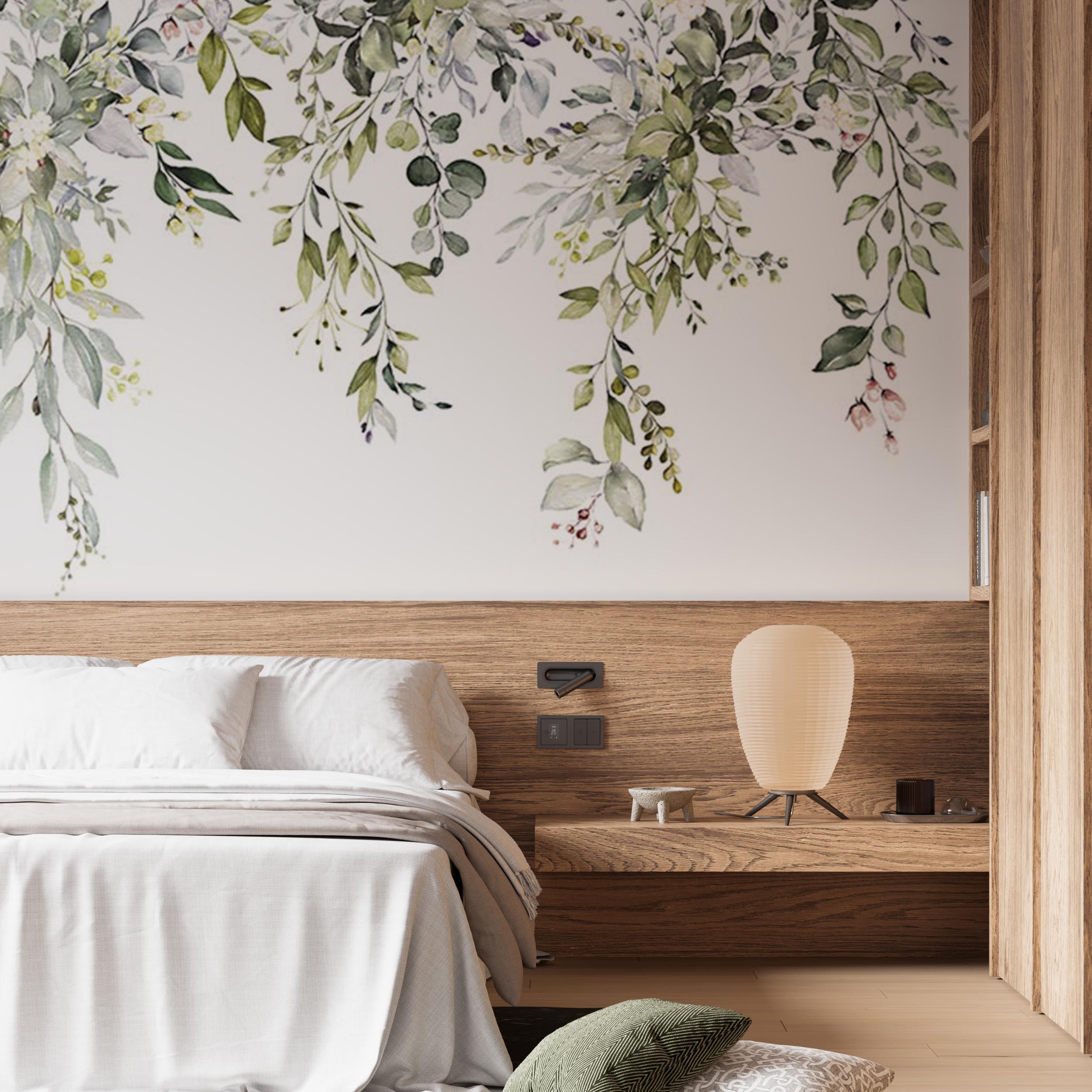 Fresh Greenery and Floral Wall Design