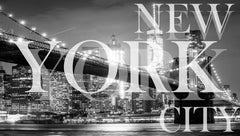 Custom Black and White New York City Skyline Wall Mural Brooklyn Bridge Wallpaper