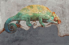 Custom Colorful Chameleon Wall Mural Modern Art Animals Wallpaper