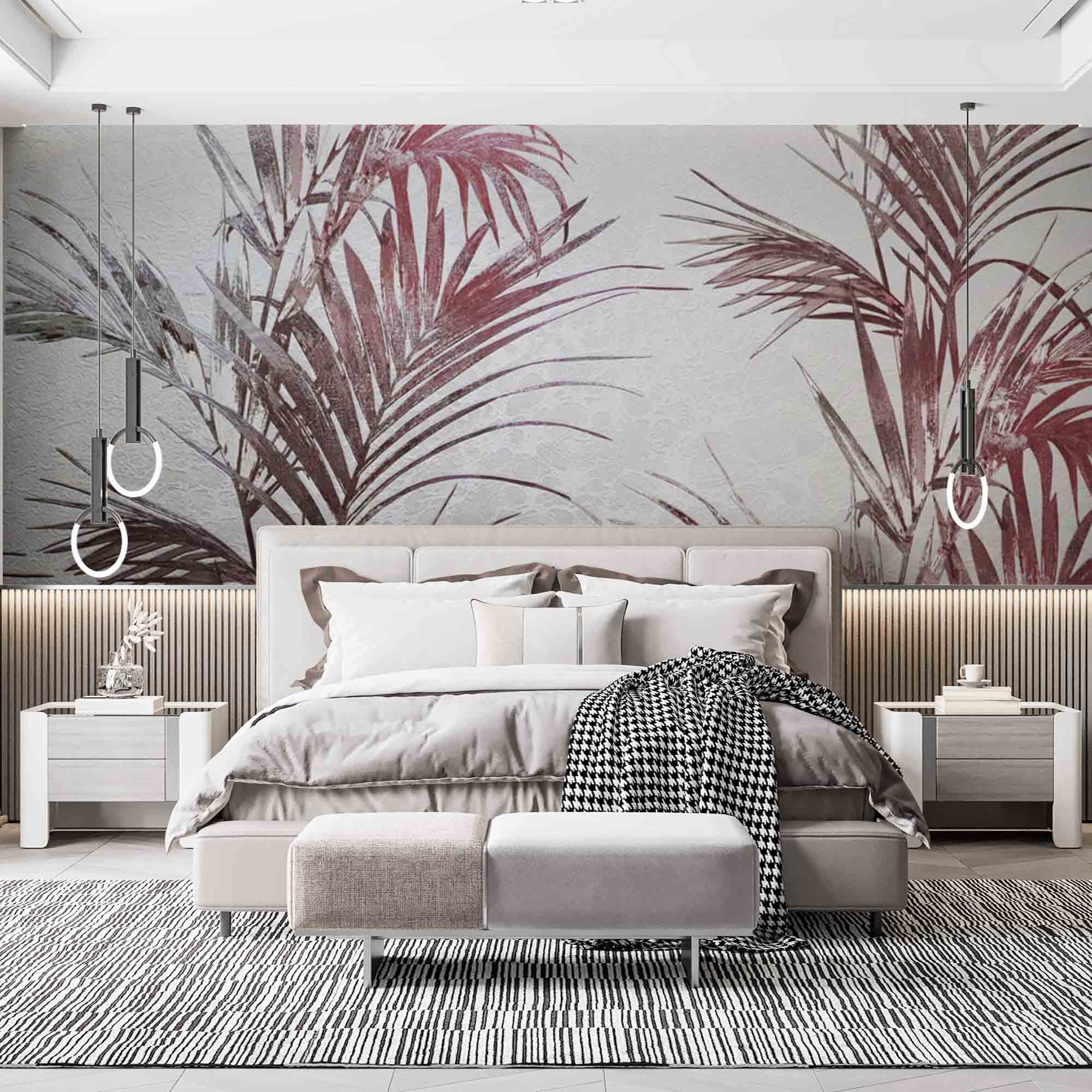 Tropical Palm Leaf Wallpaper Exotic Plants Wall Murals