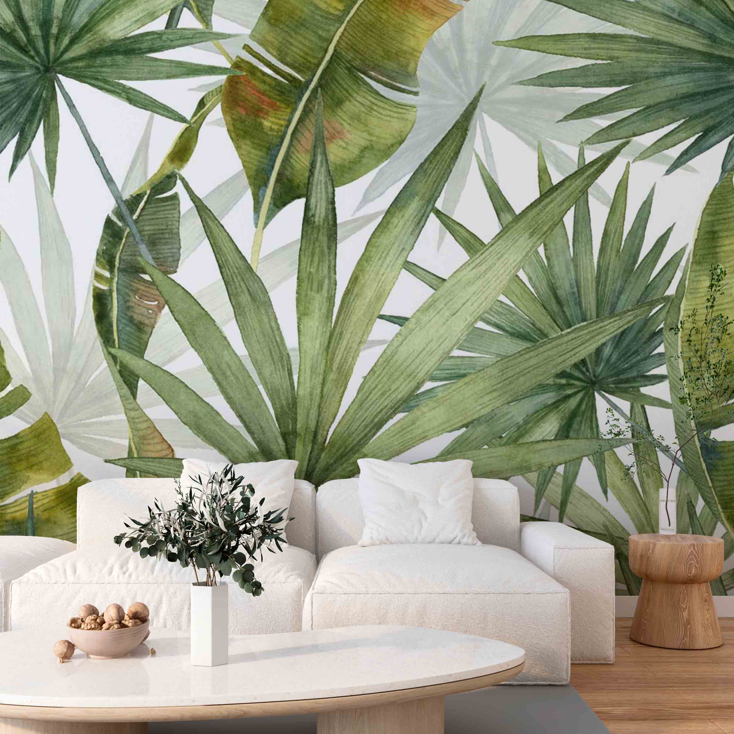 Large Palm Tree Leaf Wall Mural Exotic Heaven Wallpaper