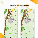 Kids' Growth Chart Peel and Stick Jungle Animal Wall Decals for Kids Baby Girl Boy Room