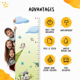 Kids' Growth Chart Peel and Stick Woodland Animals Tree Raccoon Owl Bunny