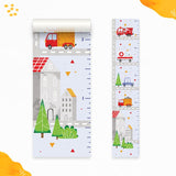 Kids' Growth Chart Peel and Stick Car Transports Wall Decals for Boys Kids Baby Room