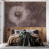 Dandelion Seed Head Wallpaper Blowing Seed Mural Nature Wall Decor