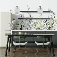 Custom Watercolor Wildflowers and Greenery Wall Mural - Elegant Pastel Floral Wallpaper