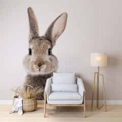 Custom Colorful Rabbit Wall Mural Cute Bunny Wallpaper
