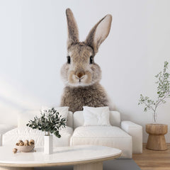 Custom Colorful Rabbit Wall Mural Cute Bunny Wallpaper