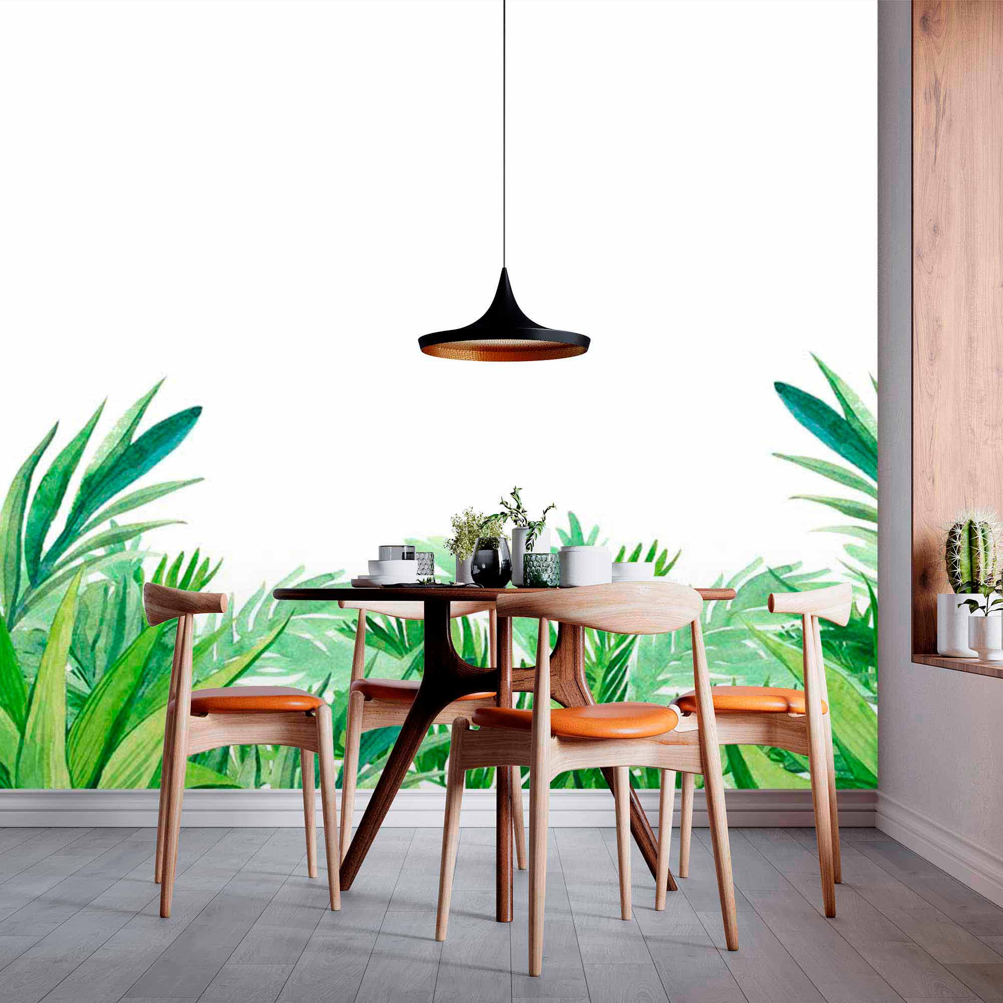 Watercolor Green Grass Wall Mural Nature Renters Friendly Wallpaper