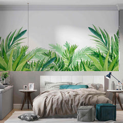 Custom Watercolor Green Grass Wall Mural Nature Renters Friendly Wallpaper